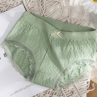 Quần Lót Nữ Cotton Dệt Kim - Quần Chip Nữ kháng khuẩn thông hơi đính nơ xinh nâng mông tôn vòng 3 gợi cảm - QL Nhăn 556