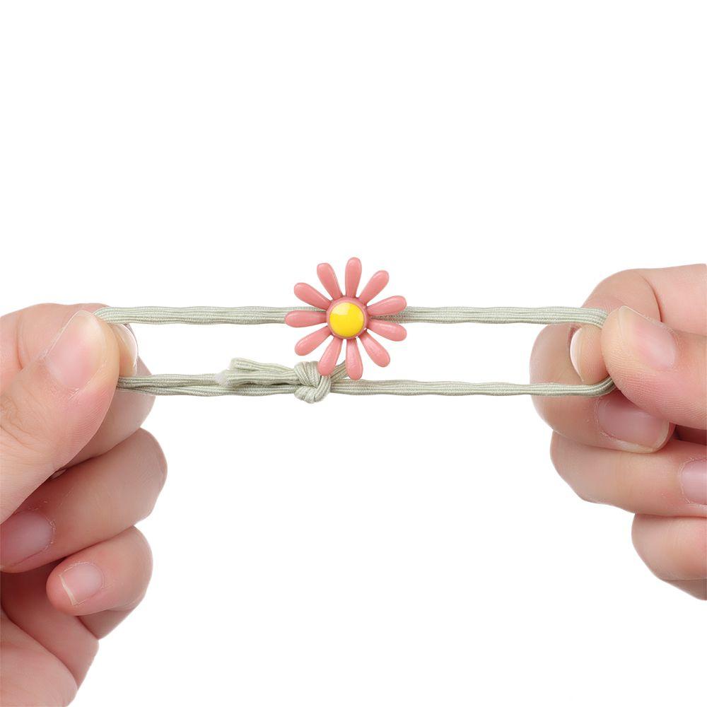 Dây Cột Tóc Scrunchies In Họa Tiết Hoa Cúc Xinh Xắn Thời Trang Cho Nữ