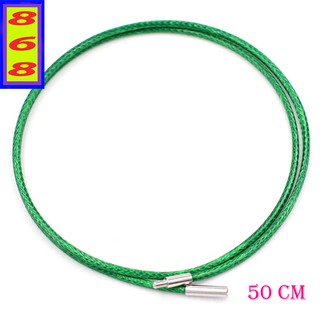 Vòng đeo cổ dây cao su màu xanh lá 2 ly tặng kèm móc inox, bền, đẹp, chắc chắn - Dây nhỏ, mảnh