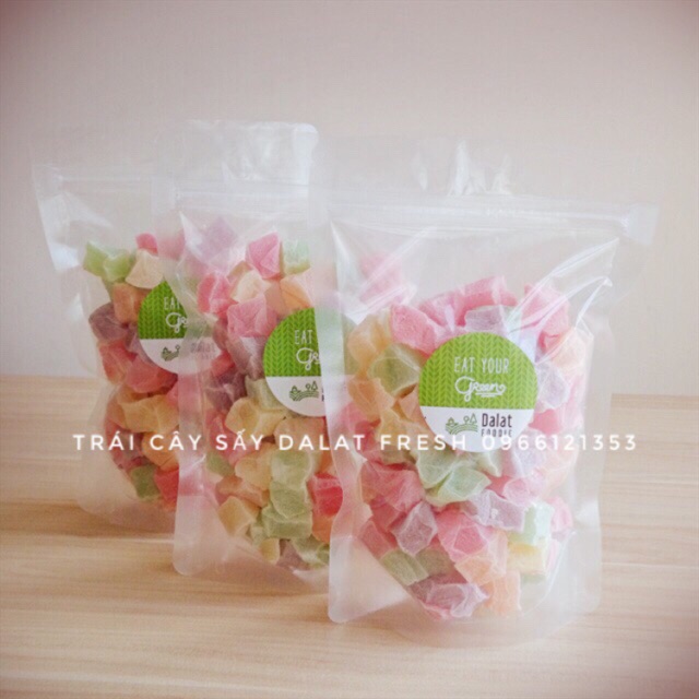 Kẹo trái cây mix vị DLFresh kẹo dẻo tuổi thơ vị trái cây 500g