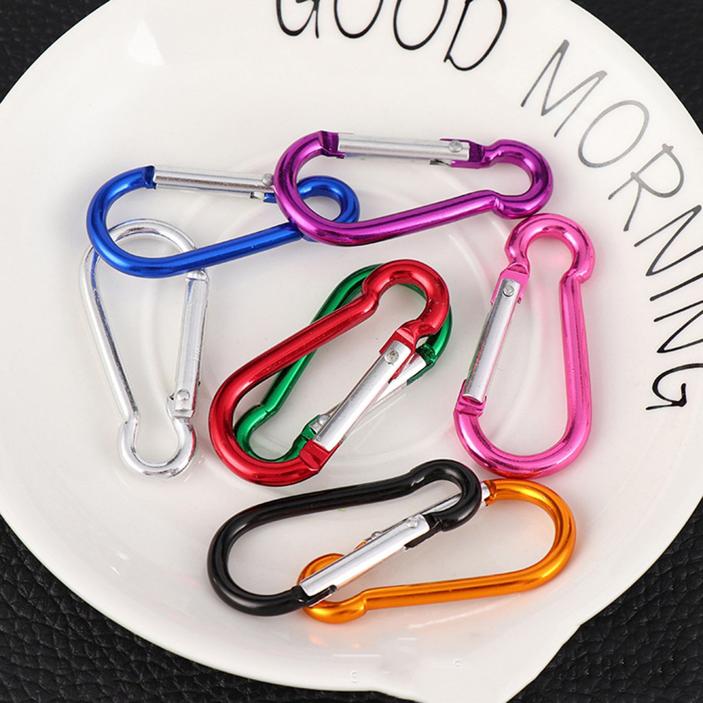 {TIỆN LỢI} Móc khóa nhôm hình bầu giữ đồ vật, móc cửa chuồng dành cho cửa chuồng lắp ghép (màu ngẫu nhiên)