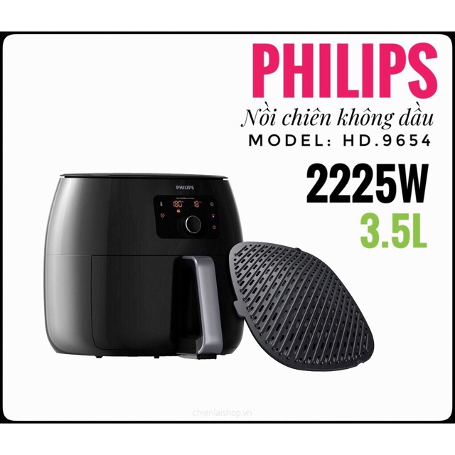 Nồi chiên không dầu Philips HD9654 XXL 3.6kg- Hàng chính hãng BH 24 tháng