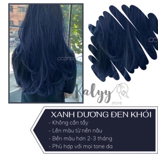 Thuốc nhuộm tóc XANH DƯƠNG ĐEN KHÓI tặng kèm oxy