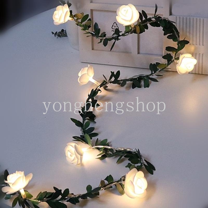 Dây Đèn LED Hình Hoa Hồng Trang Trí Giáng Sinh