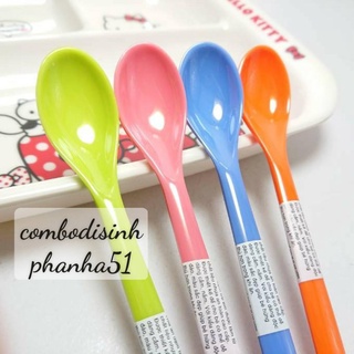 Thìa nhựa sâu lòng cao cấp GB Baby thìa phíp đẹp chính hãng bón cháo uống sữa