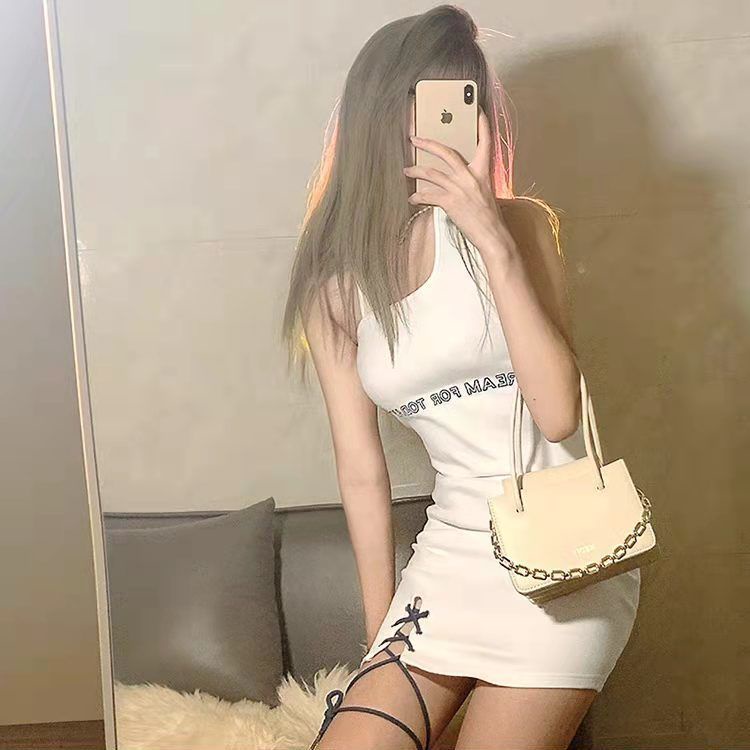 COZOK Đầm Dây Thời Trang Quyến Rũ Dễ Phối Đồ