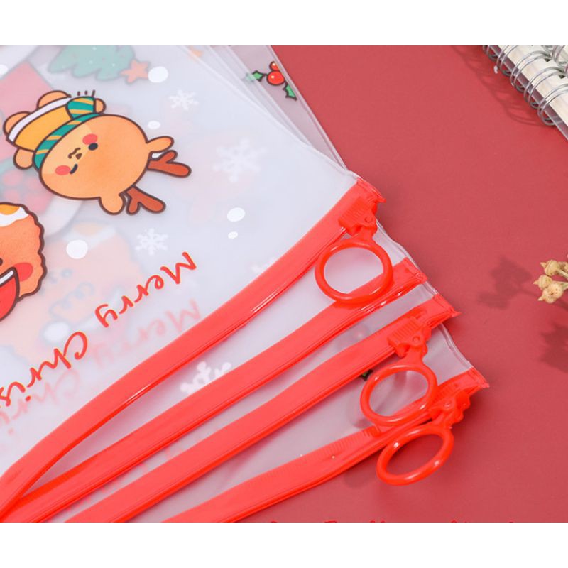 Túi đựng bút trong suốt kiểu dáng siêu dễ thương - Túi đựng mỹ phẩm cỡ to chống nước cực tiện lợi in hình cute