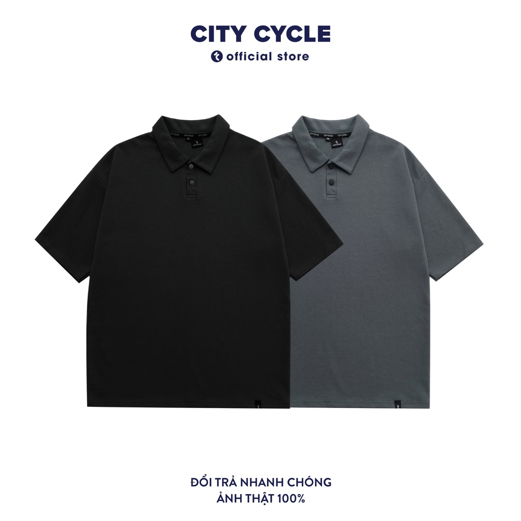 Áo polo nam nữ oversize Lazy City Cycle - Áo thun nam cổ bẻ Unisex form rộng Local Brand