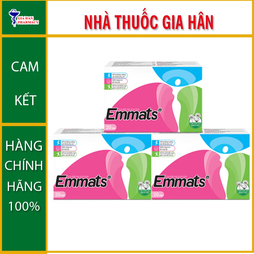 Viên Uống Emmats Hộp 20 Viên giúp cân bằng estrogen nội sinh ngừa lão hóa - Gia Hân