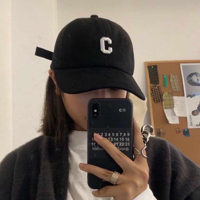 Mũ lưỡi trai thêu chữ C,Nón kết nhiều màu phong cách Ulzzang form unisex nam nữ