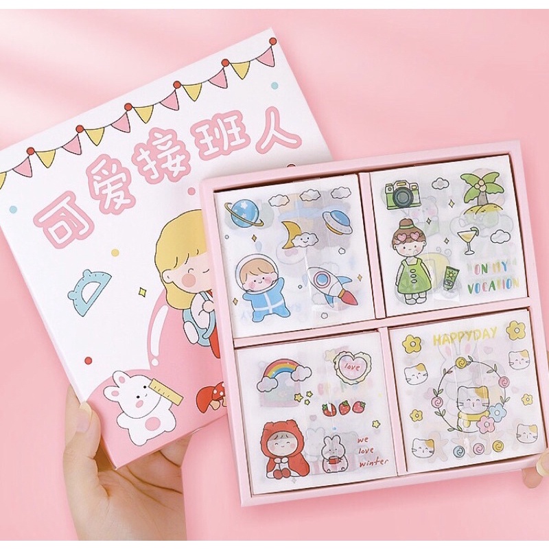 25 tấm hình dán sticker cute nhiều màu sắc khác nhau