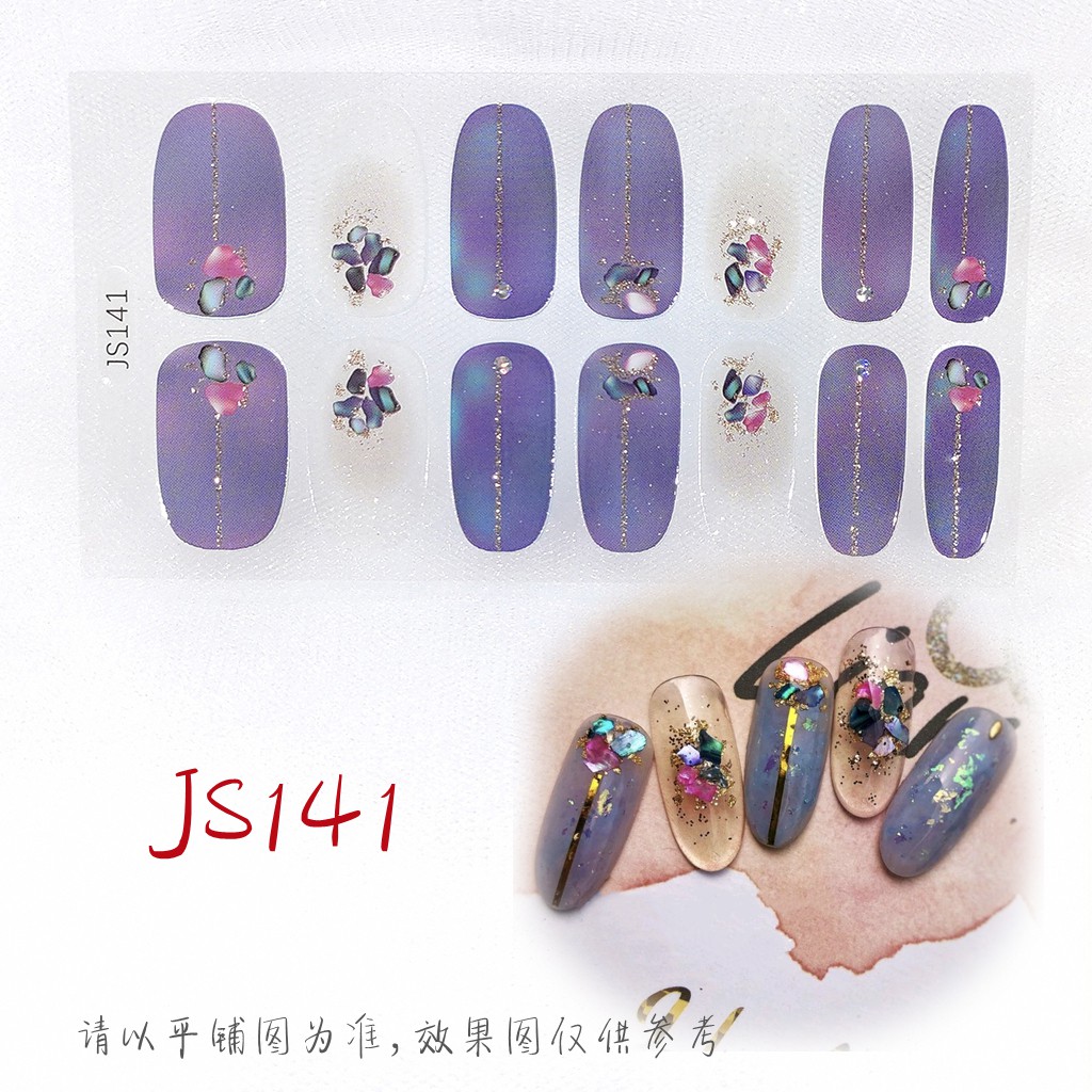 [Hàng mới về] Bộ 14 miếng dán trang trí móng tay không độc hại Js141-Js160
