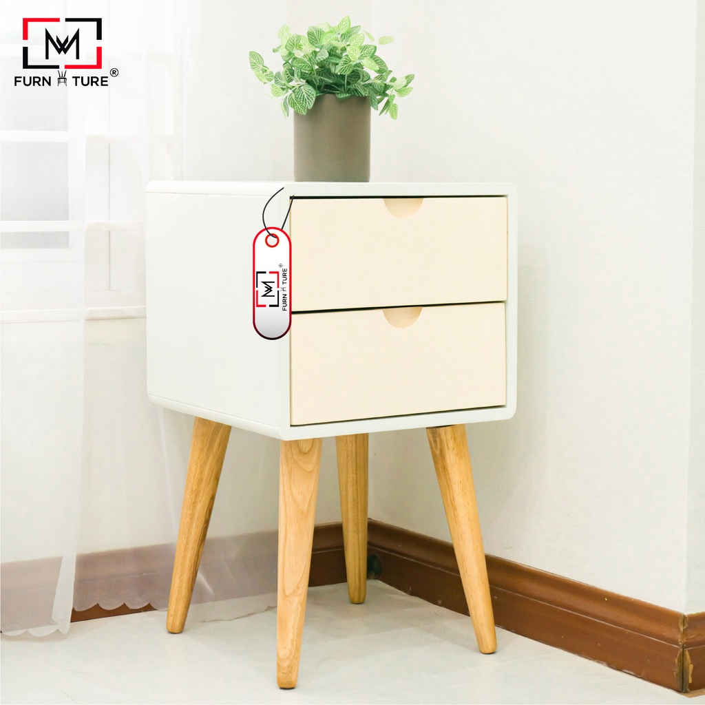 Tab đầu giường TARA - Tủ ngăn kéo gỗ thông cao cấp thương hiệu MW FURNITURE