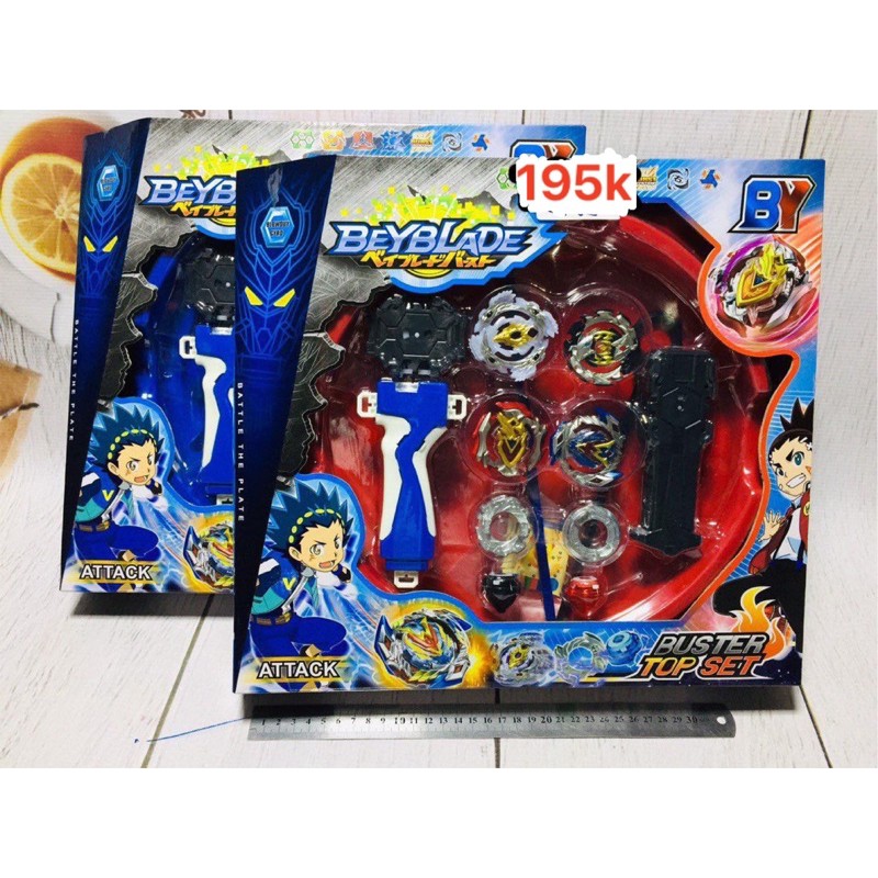 HỘP 2 CON QUAY BEYBLADE SIÊU CẤP CÓ TAY CẦM - SÀN ĐẤU BEYBLADE