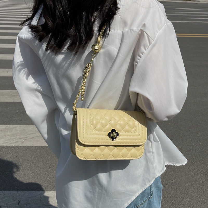 Túi Đeo Vai Hình Vuông Cỡ Nhỏ Đính Hạt Vàng Thời Trang Mùa Hè  Cho Nữ