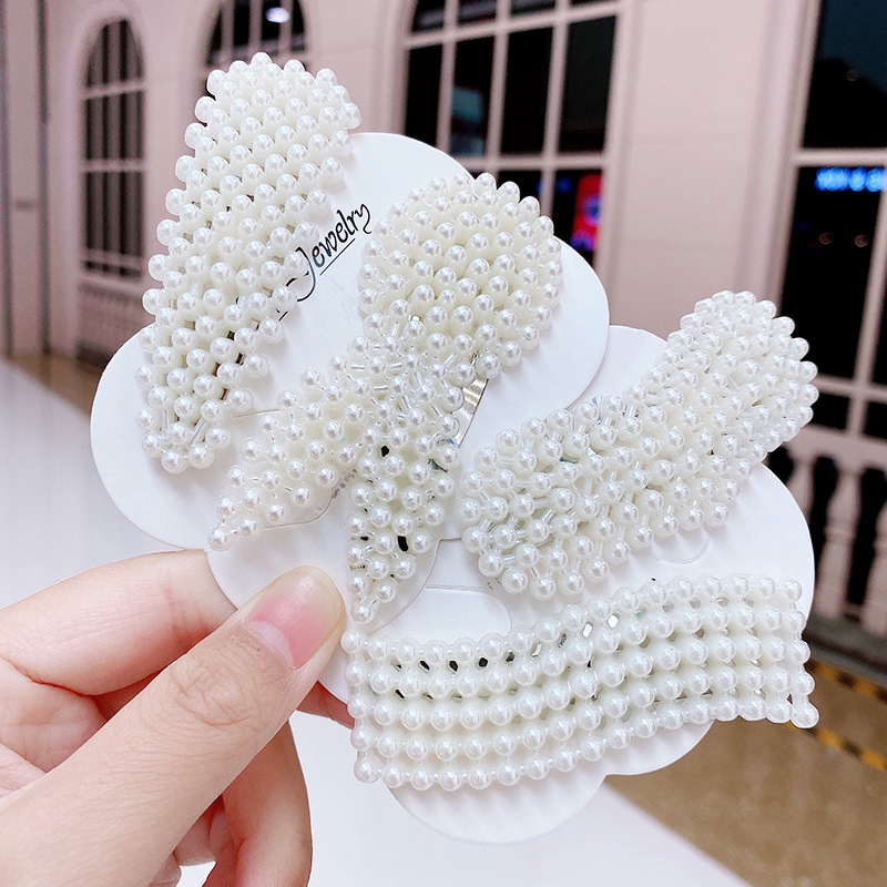 Kẹp Tóc Đính Ngọc Trai Giả Dễ Thương Cho Nữ