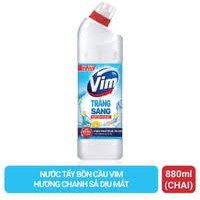 Gel tẩy bồn cầu và nhà tắm VIM trắng sáng hương chanh sả dịu mát 880ml