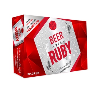 Thùng 24 lon Bia RuBy 330ml