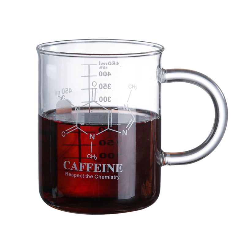 Cốc Thủy Tinh Borosilicate Hóa Học Có Tay Cầm Và Đo Lường Bền Bỉ