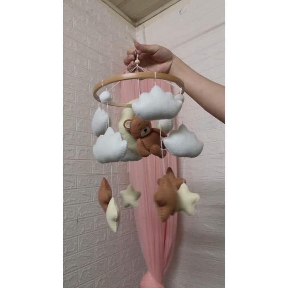 Bộ Treo Nôi Cũi Handmade Kích Thích Thị Giác Cho Bé Tặng Kèm Bảng Tên MS12 - Có Ảnh Video Thật