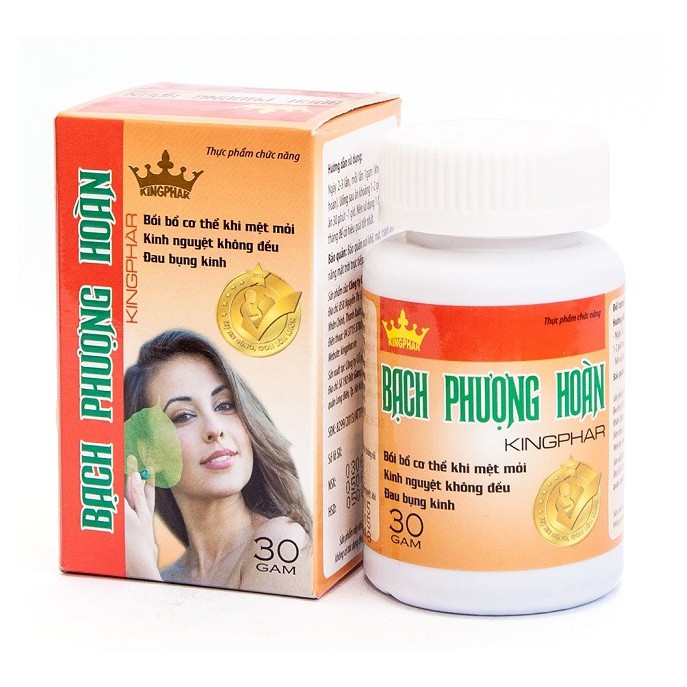BẠCH PHƯỢNG HOÀN Kingphar - Hộp 40 viên- Viên Uống Hỗ Trợ Điều Hòa Kinh Nguyệt, Phụ Khoa