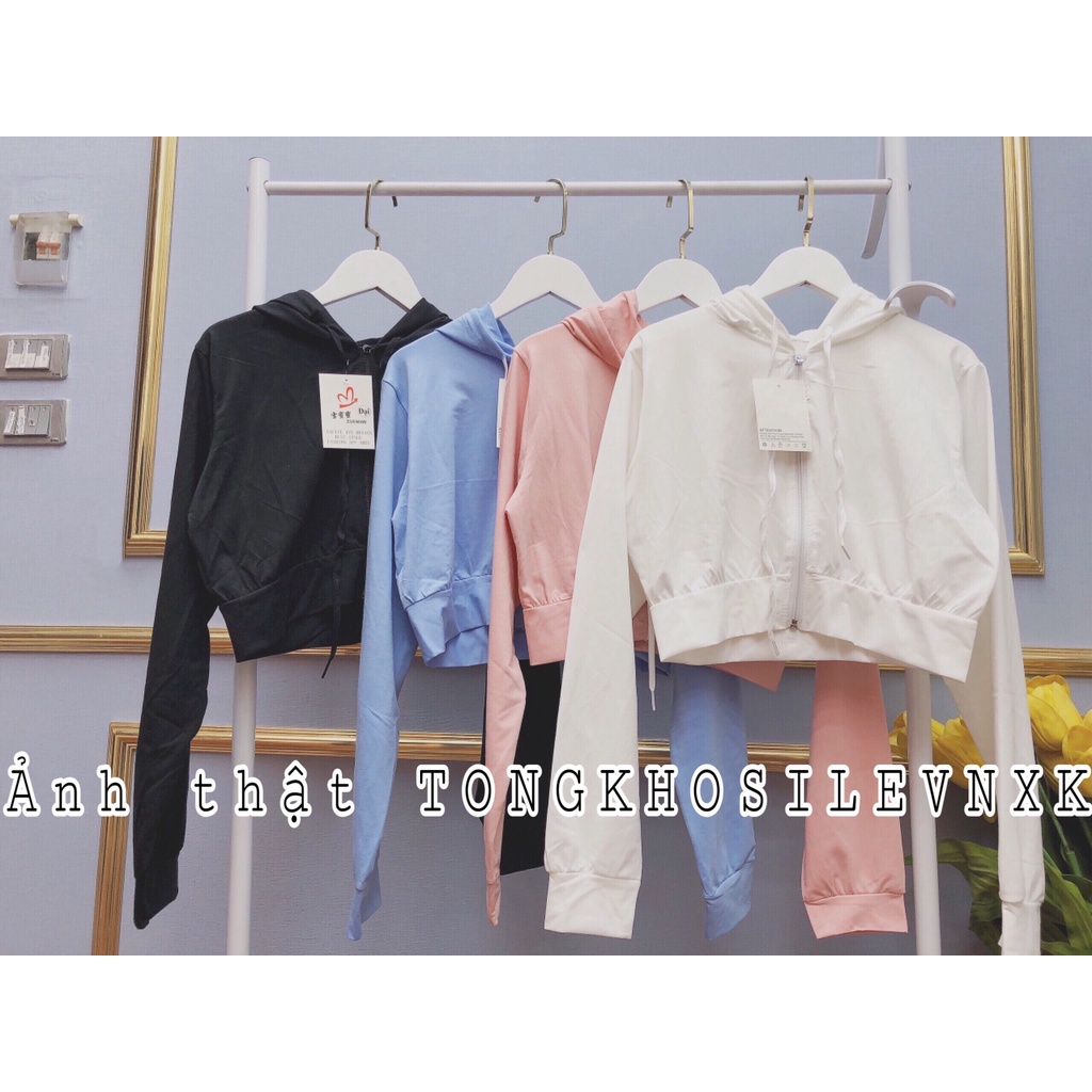 Set Áo Khoác Hoodie Dài Tay Croptop Mix Quần Short 4 Màu Đen Trắng Xanh Hồng - Set Đồ Bộ Ulzzang