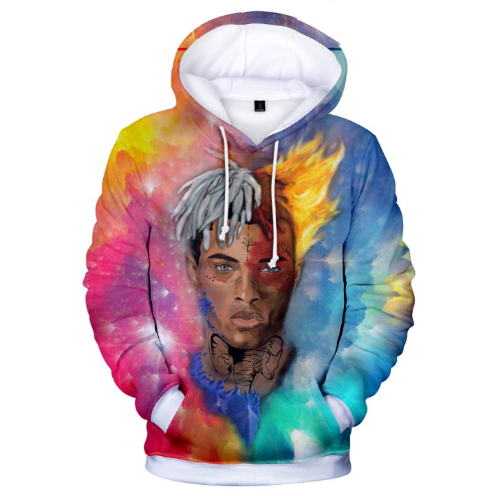 Áo Hoodie Tay Dài In Hình Ca Sĩ XXXtentacion 3D Dành Cho Nam Nữ