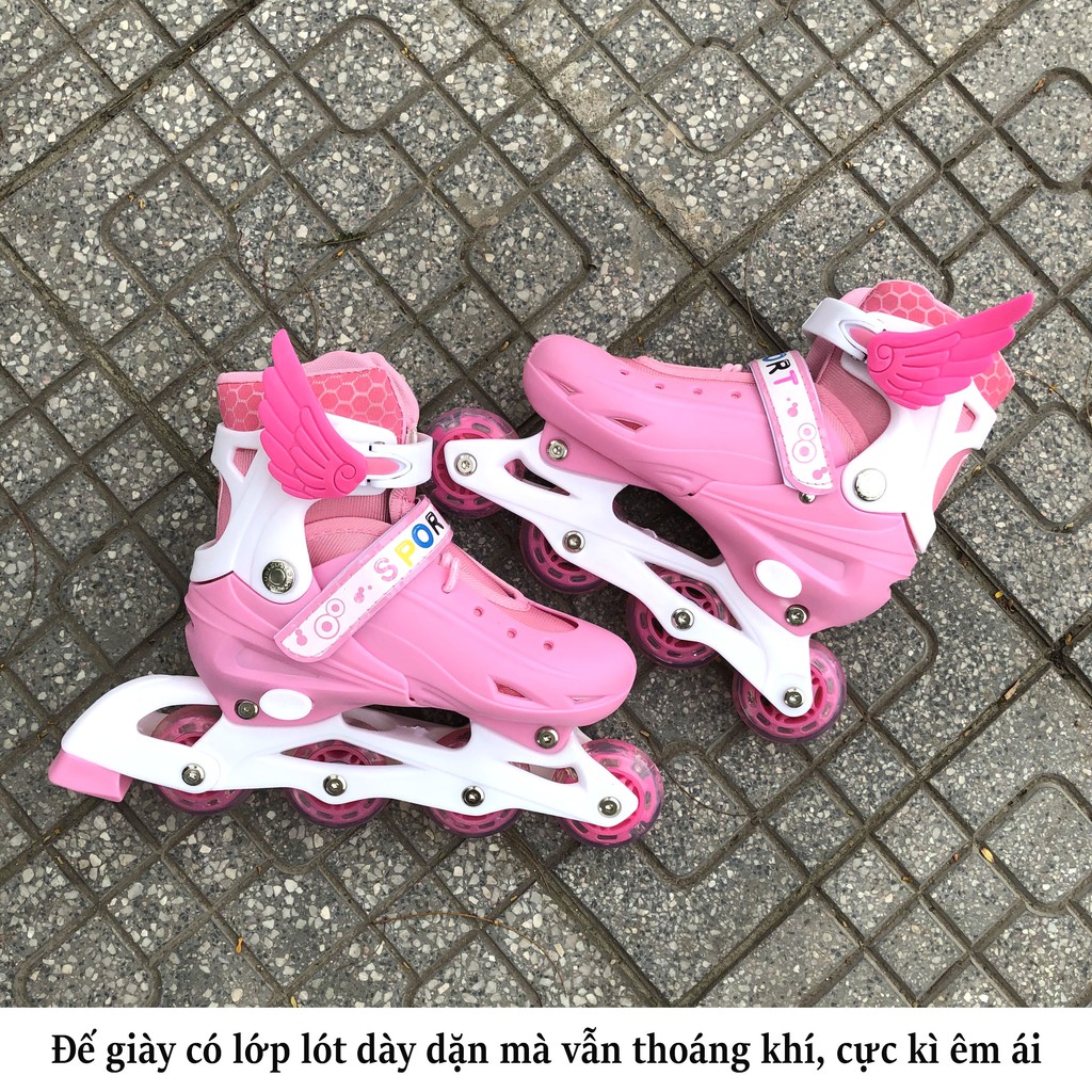 ✔️ Giày Trượt Patin Phát Sáng Sport Trẻ Em An Toàn Cho Bé (5 Đến 14 Tuổi) [Bảo Hành 1 Đổi 1]