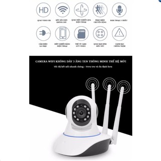 Camera WIFI IP 3 Râu Full HD 1080P Siêu nét 2017