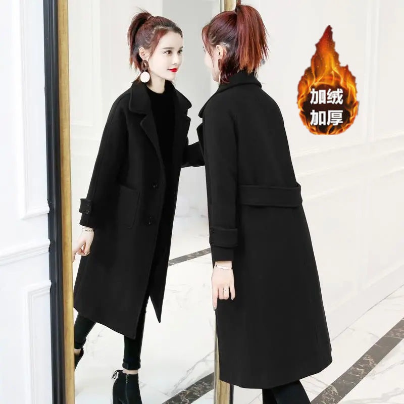 Áo Khoác Vải Tuýt Dày Dáng Dài Vừa Phải Thời Trang Cho Nữ 11.23 | BigBuy360 - bigbuy360.vn