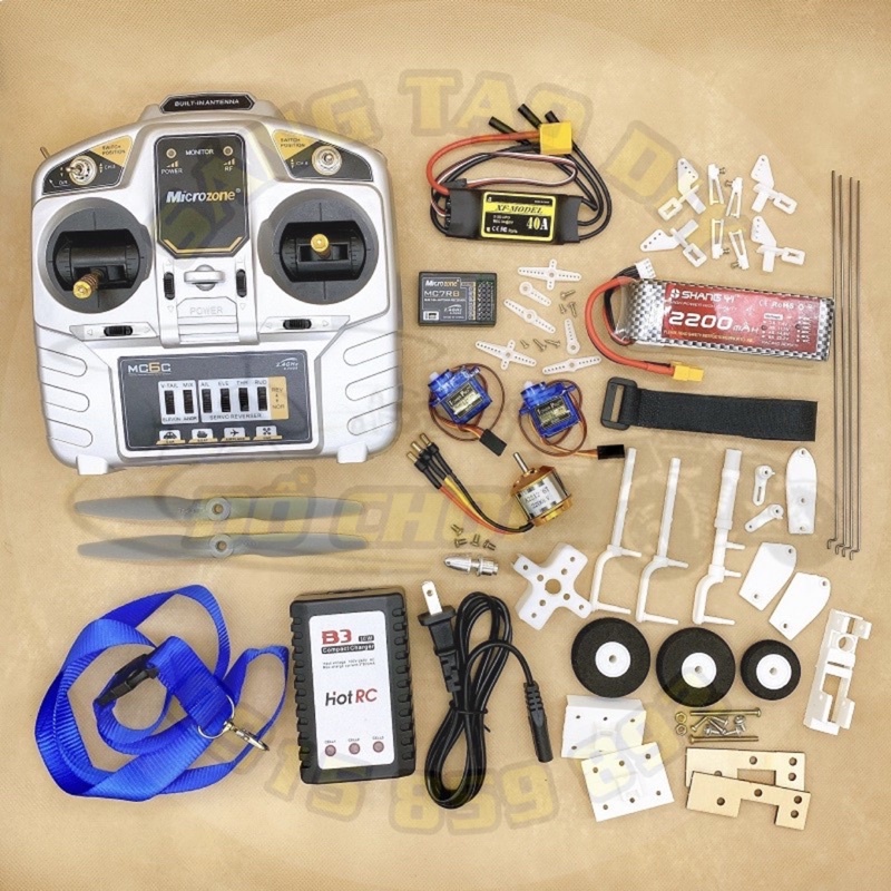 ❀❀☾Bộ combo đồ điện nâng cấp chế tạo máy bay cánh bằng RC Su27, F22 - Có video hướng dẫn ráp hoàn chỉnh