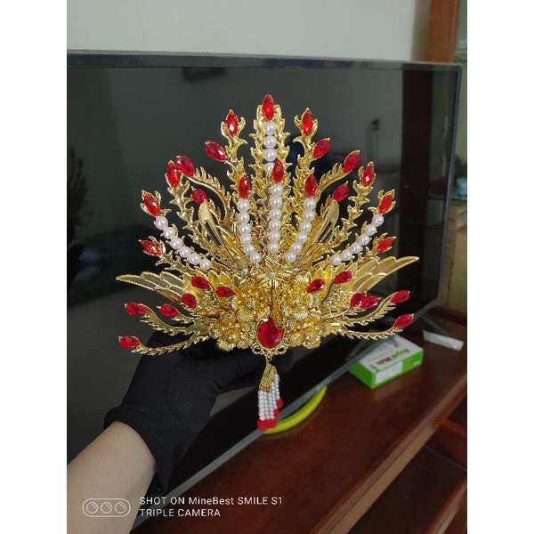 ĐỘC QUYỀN size lớn kim quan cài mấn phượng hoàng size lớn cổ trang hầu đồng