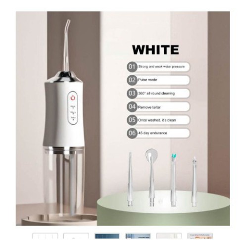 [BẢN QUỐC TẾ] Máy Tăm Nước Cầm Tay Vệ Sinh Răng Miệng Oral Irrigator - Tăm nước Sạc Pin, Chống Nước- Tặng Kèm 1 Rơ Lưỡi