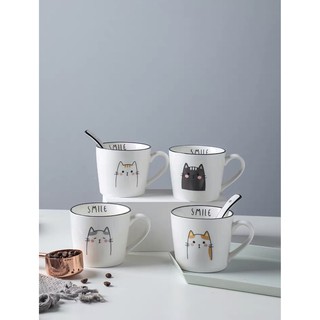 Cốc mèo decor, pha trà, pha cà phê