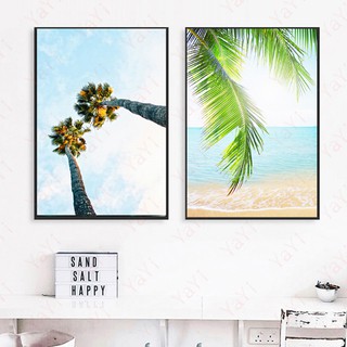 Tranh treo tường Canvas trang trí cảnh biển 40x60 2 tấm ( kèm theo khung )