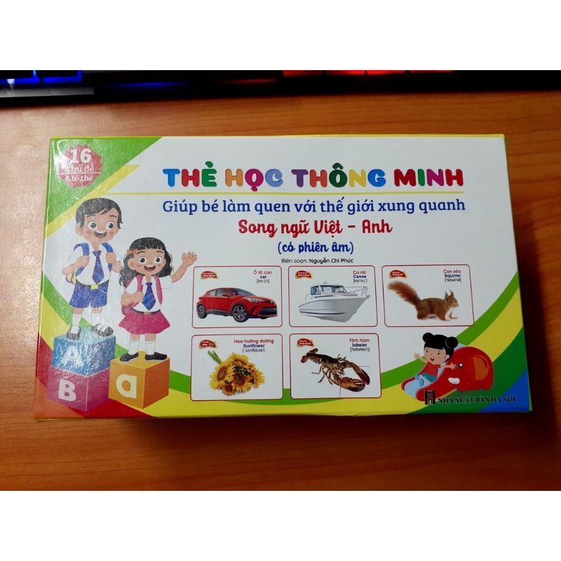 Bộ thẻ thông minh song ngữ,thẻ theo chủ đề  (416 thẻ-16 chủ đề)