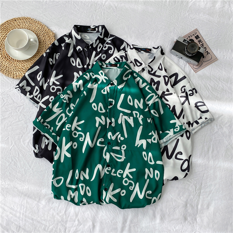 Áo sơ mi ngắn tay in họa tiết Hawaii có nhiều màu size M-3Xl dành cho nam