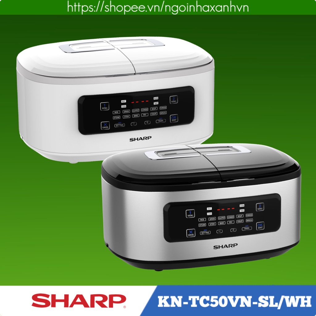Nồi đôi đa năng Sharp KN-TC50VN-SL | KN-TC50VN-WH (Hàng chính hãng – BH 12 tháng)