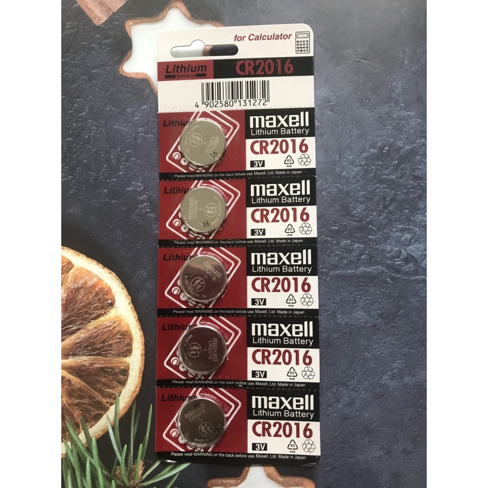 Pin cúc áo 2016 maxell CR2016 pin máy tính, pin điều kiển xe ô tô , điều khiển xe máy