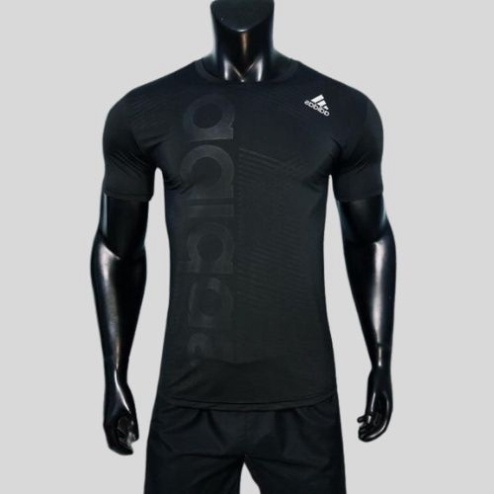 Áo Thể Thao Nam Ép Vân, ÁoThun Tập Gym Ngắn Tay Vải Thun Lạnh Thoáng Mát, Co Giãn 4 Chiều - Men87_store