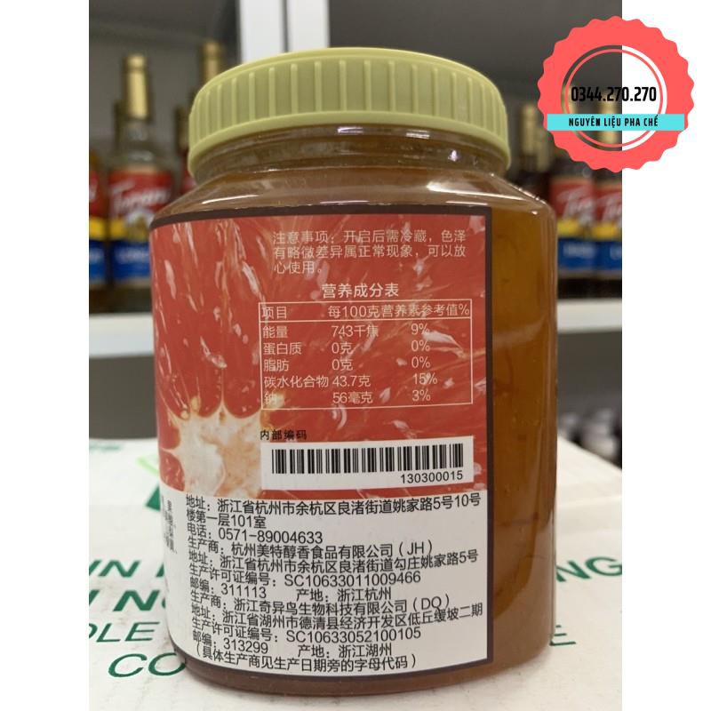 Mứt BODUO Bưởi Đỏ 1.0 kg (Hộp) - Hàng nhập khẩu có tem