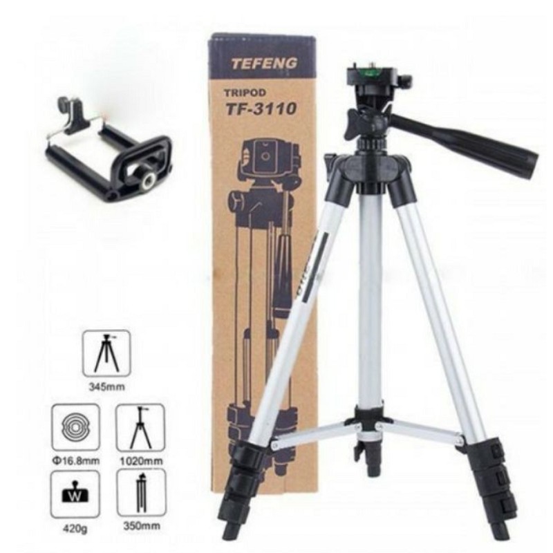 [Freeship toàn quốc từ 50k] Gậy Tripod 3110A - Chân Đỡ Máy Ảnh Du Lịch - Có Kẹp Điện Thoại