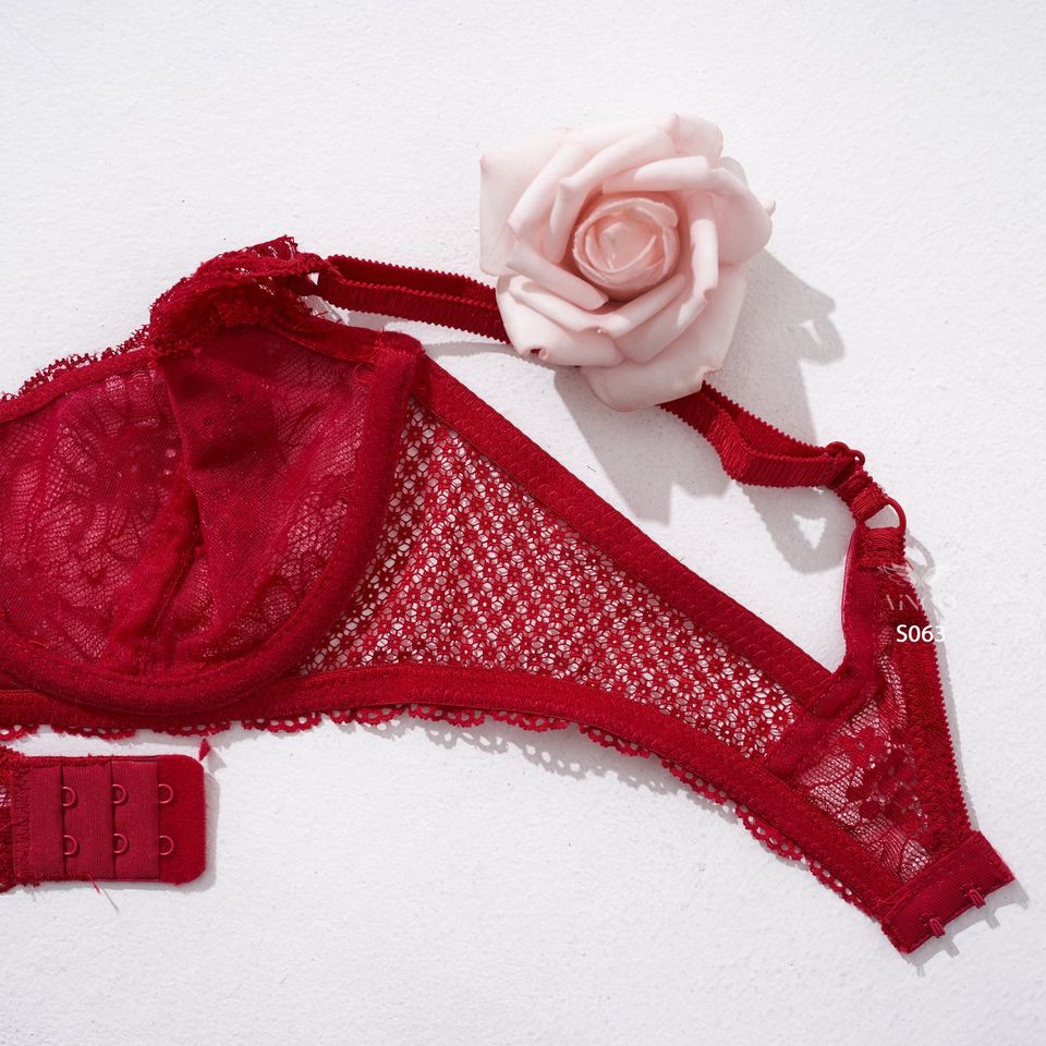 Bộ đồ lót nữ xuyên thấu ren mềm có gọng nâng ngực gợi cảm sexy Vingo S063 VNGO | BigBuy360 - bigbuy360.vn