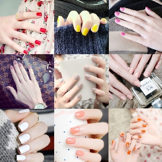 YADORNOS Bộ 24 Móng Tay Giả Màu Trơn Xinh Xắn An Toàn