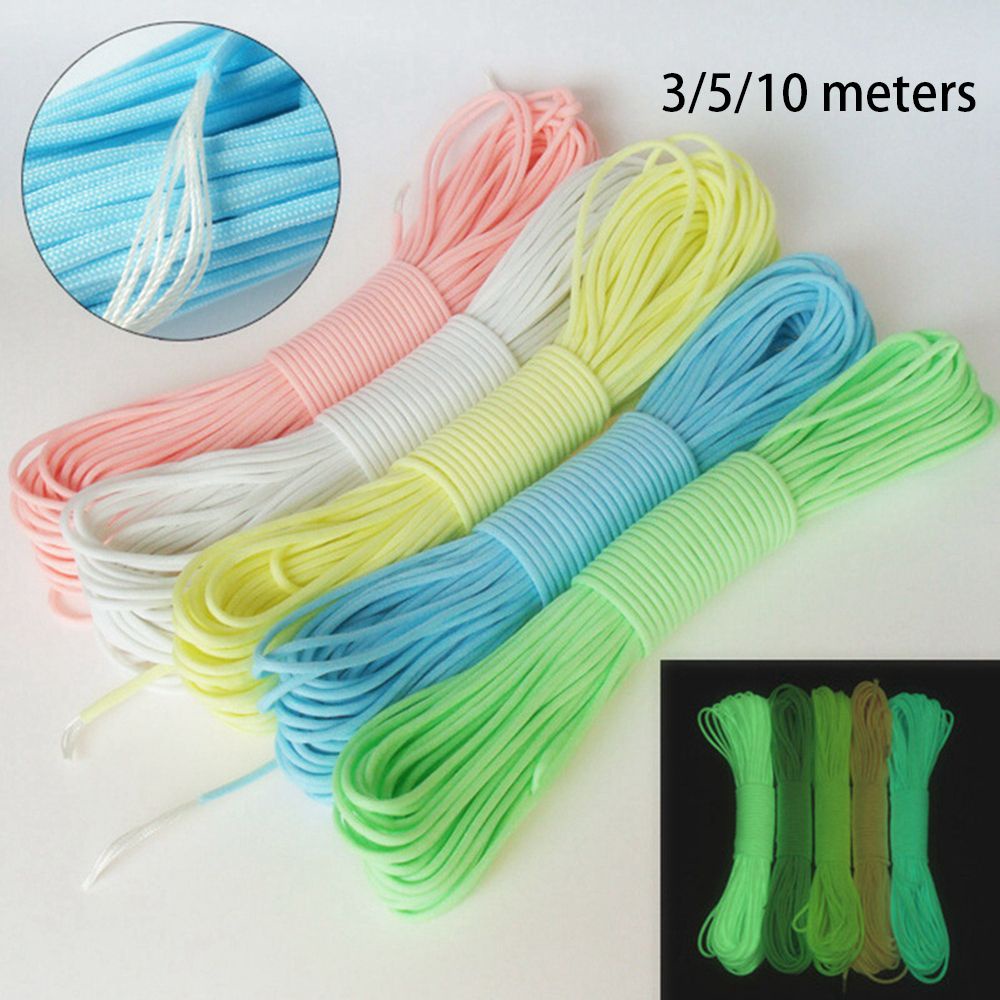Dây dù dạ quang bện 7 sợi dài 3-5m 550LB dùng cho cắm trại với 6 màu chất lượng cao