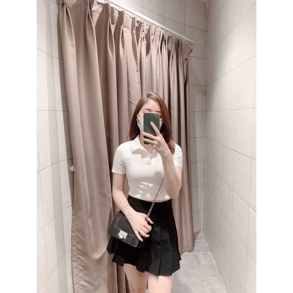Áo thun crotop nữ tay ngắn dáng ôm sang chảnh, Áo phông polo nữ cổ đức đẹp  Maitrangshop92 – (TTA85)