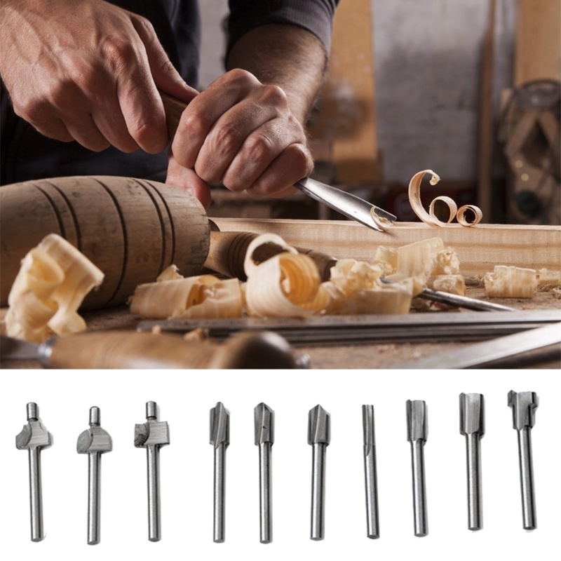 Set 10 Mũi Khoan Cắt Gỗ HSS Chuyên Dụng DIY