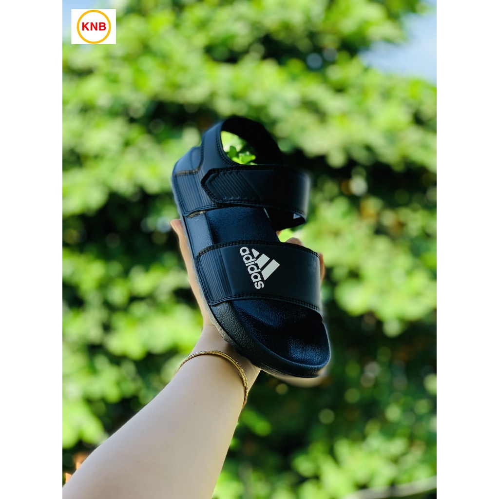 Giày Sandal -FREESHIP- Dép Sandal nam nữ , Quai hậu bền đẹp đế bằng siêu nhẹ, DAS màu đen