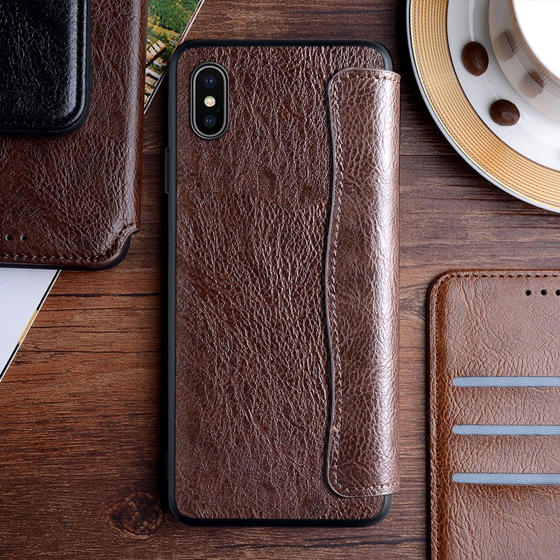 Sang Trọng Bao Da Điện Thoại Nắp Gập Từ Tính Không Có Giá Đỡ Cho Iphone 6 6s Xs Xr Xs Max 7 8 Plus | BigBuy360 - bigbuy360.vn