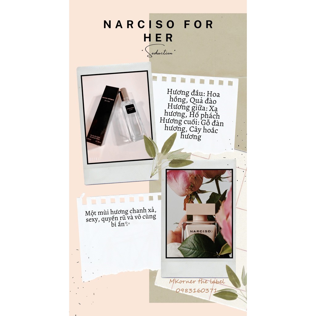 nước hoa Narciso For Her EDP 20ml